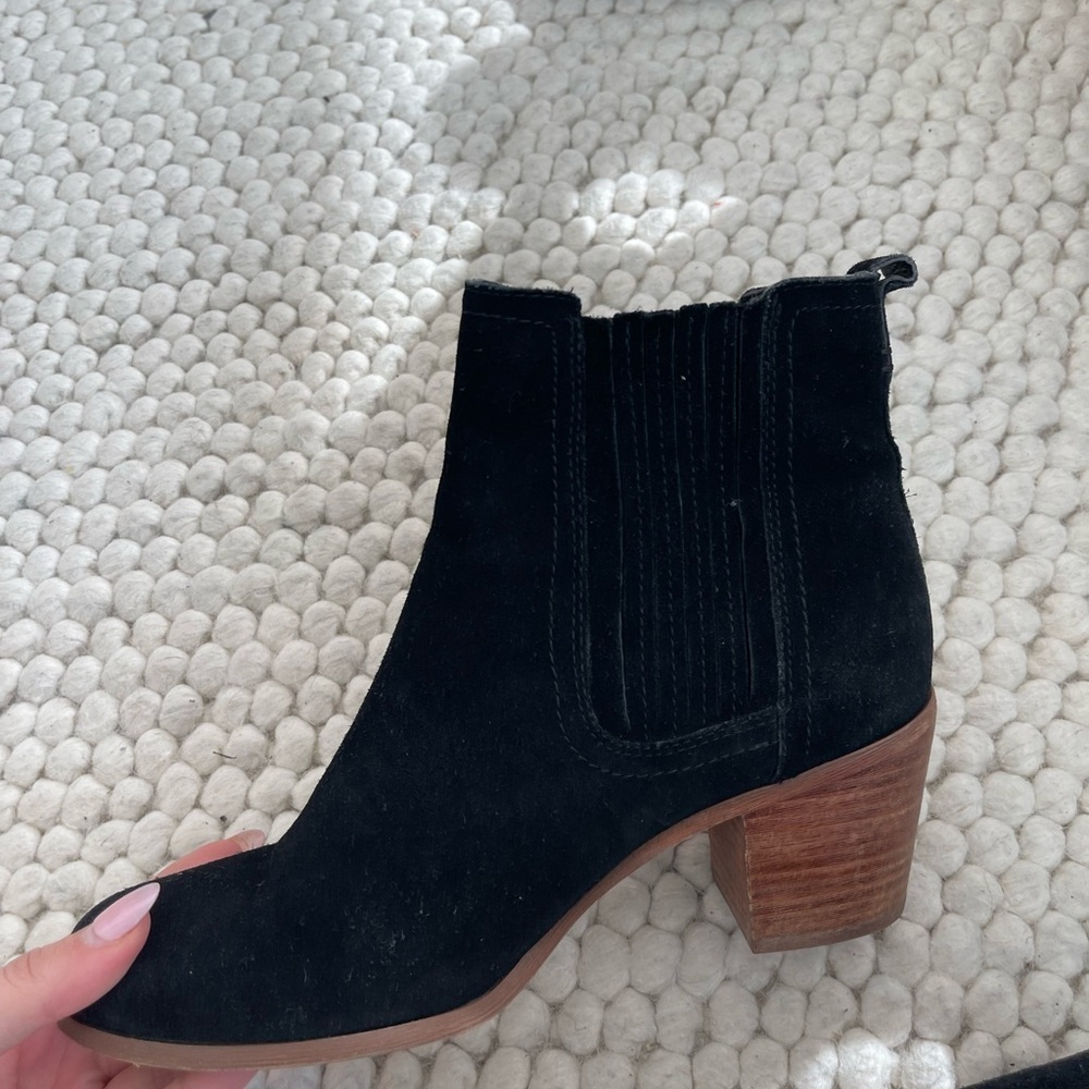 Sam Edelman Black Suede Ankle Boots - Picture 3 of 7